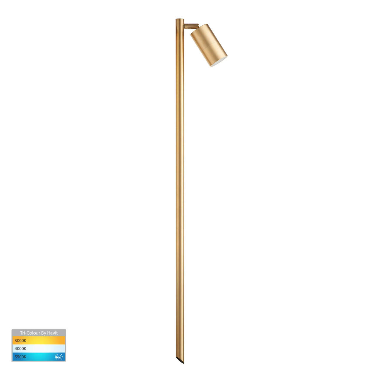 Havit Lighting TIVAH SOLID BRASS GARDEN SPIKE 1000MM 12V MR16 HV1403T-BR