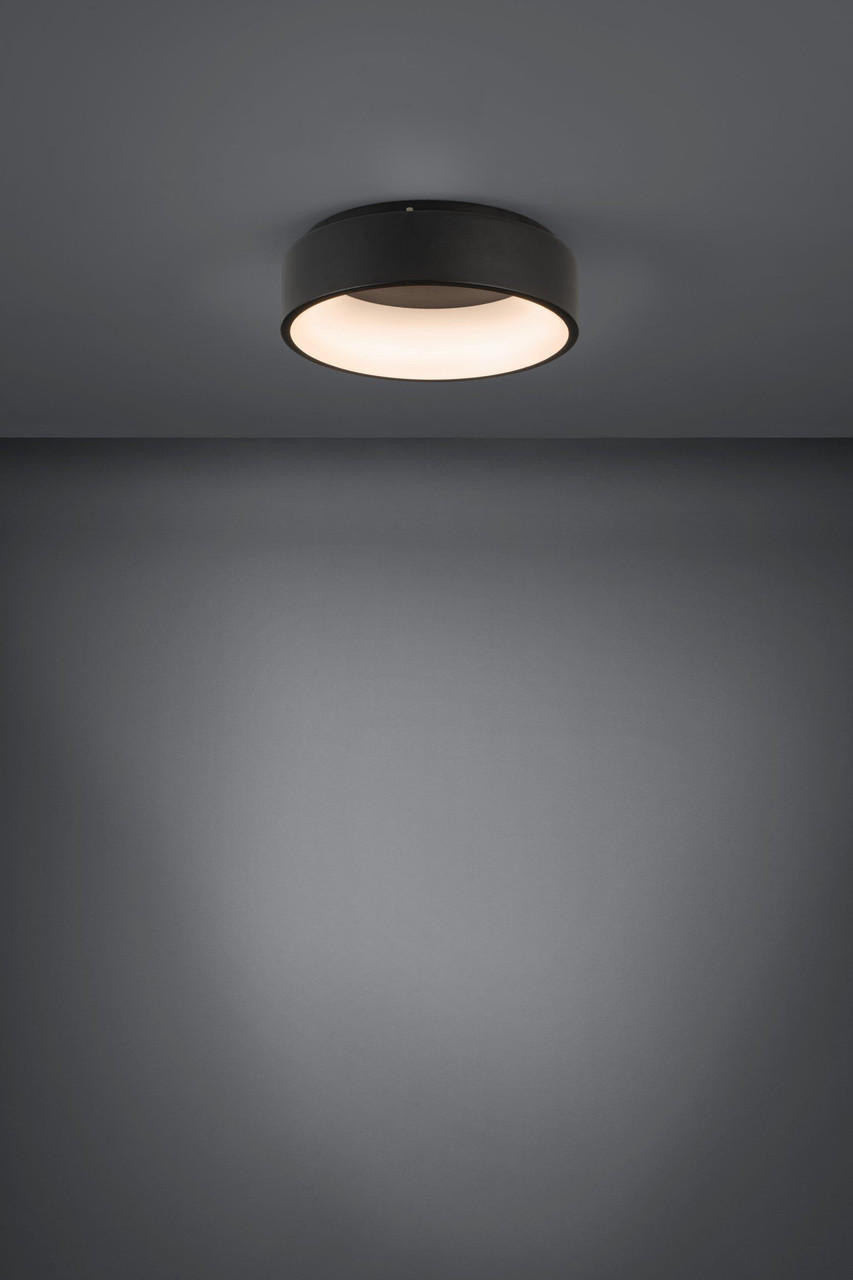 Eglo MARGHERA 2 BLACK CLOSE TO CEILING LIGHT 450MM 390049