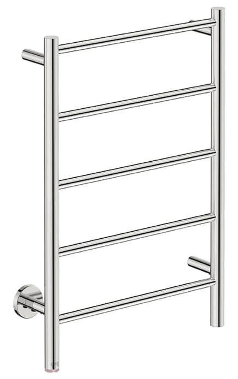 350046 Bathroom Butler Natural 5 Bar 500mm Straight Heated Towel Rail with PTSelect Switch Polished Stainless Steel NAT05221-PTS-POLS