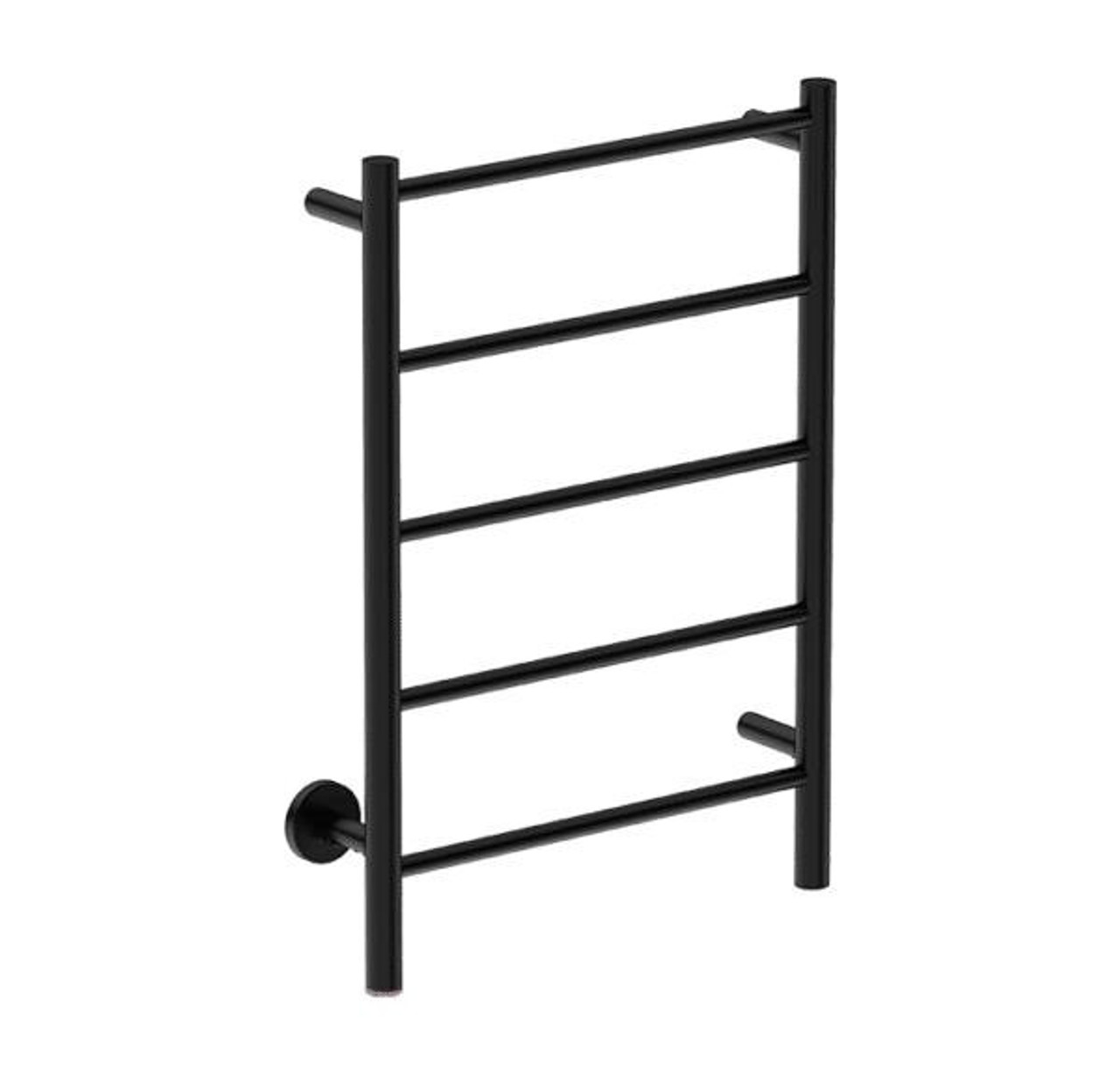 357022 Bathroom Butler Natural 5 Bar 500mm Straight Heated Towel Rail with PTSelect Switch Matt Black NAT05221-PTS-MBLK