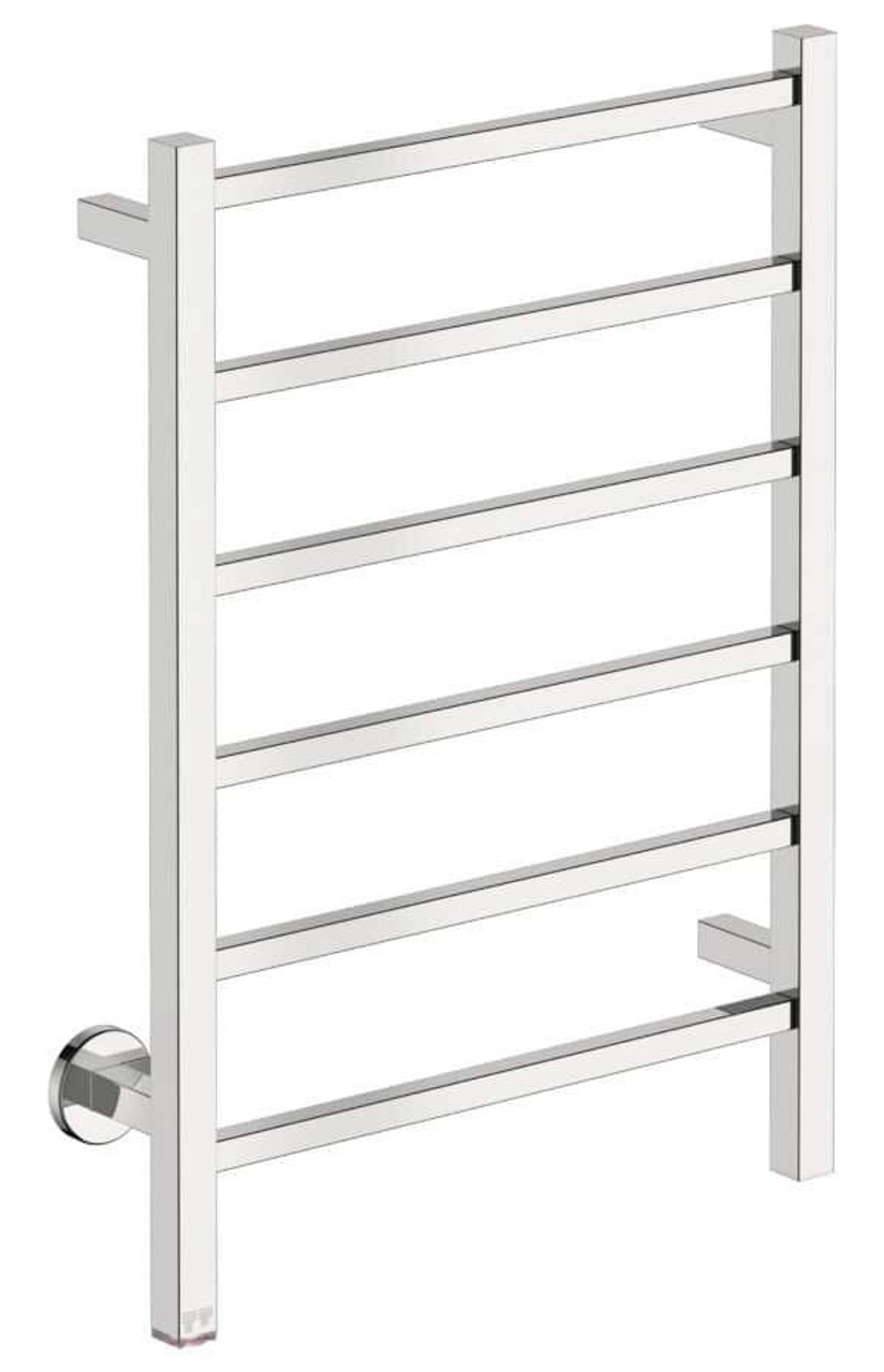 357024 Bathroom Butler Cubic 6 Bar 530mm Straight Heated Towel Rail with PTSelect Switch Polished Stainless Steel CUB06221-PTS-POLS