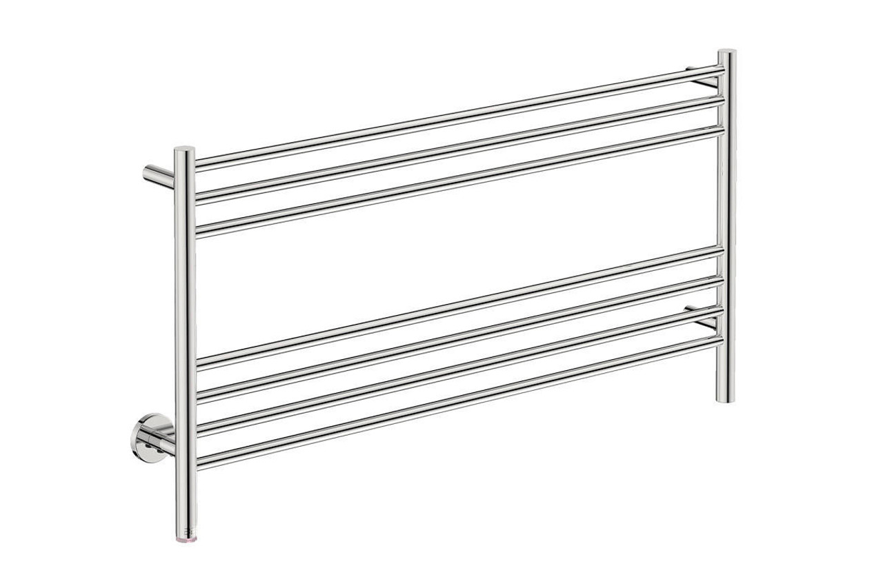 Bathroom Butler Natural 7 Bar 1100mm Straight Heated Towel Rail Polished Stainless Steel