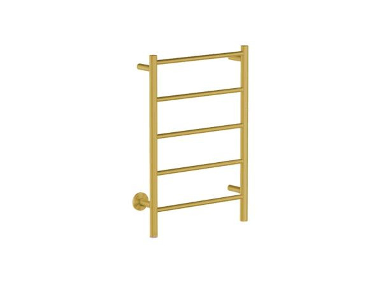 357019 Bathroom Butler Natural 5 Bar 500mm Straight Heated Towel Rail with PTSelect Switch Brushed Gold PVD NAT05221-PTS-FBGD