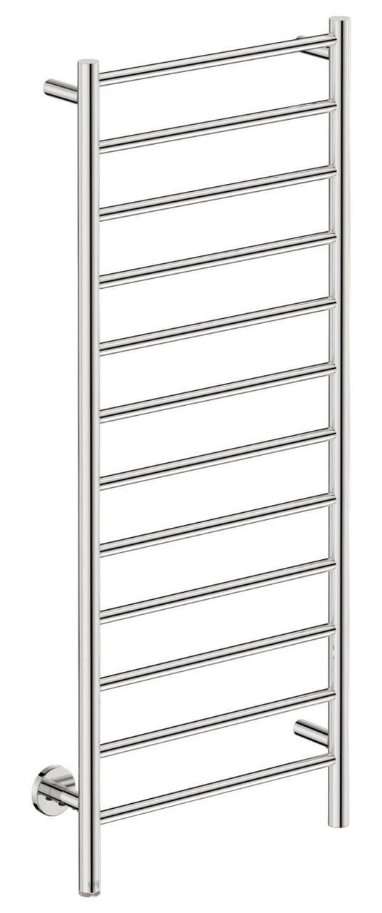 Bathroom Butler Natural 12 Bar 500mm Straight Heated Towel Rail with PTSelect Switch Brushed Stainless Steel NAT12221-PTS-BRSH