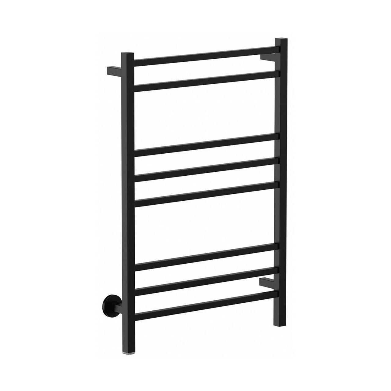 Bathroom Butler Cubic 8 Bar 650mm Straight Heated Towel Rail Matt Black