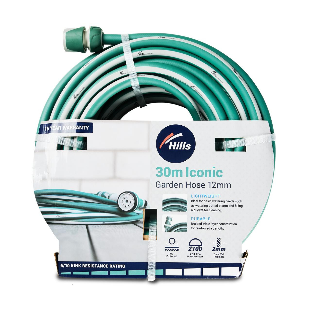 Hills Home HILLS ICONIC HOSE FITTED 12mmX30m (Hills)