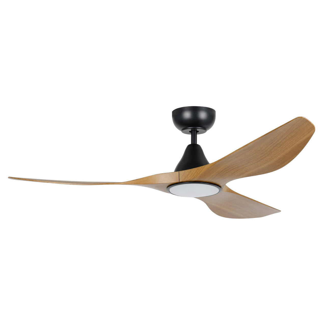 Eglo SURF BURMESE TEAK AND BLACK 52" CEILING FAN WITH LIGHT 408497