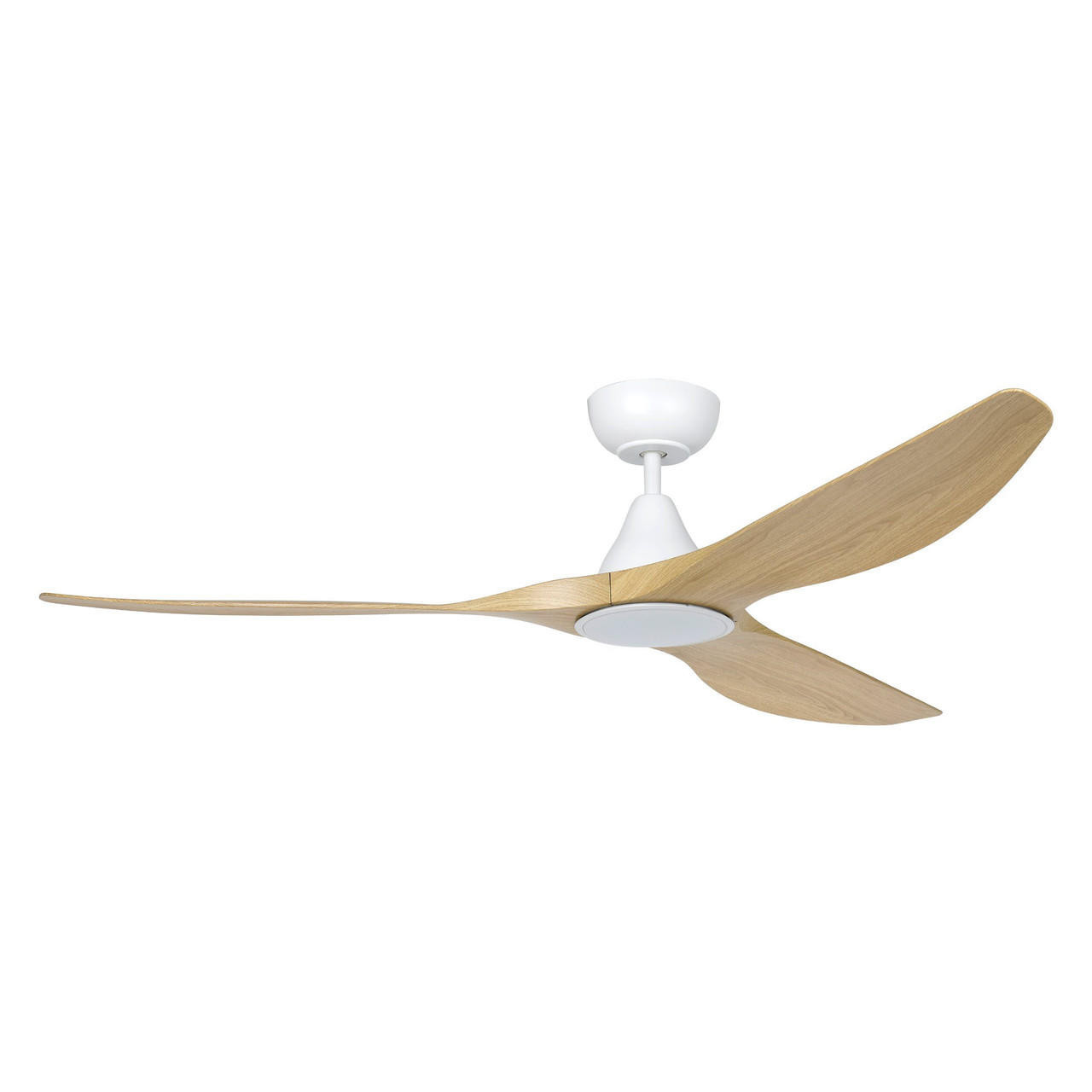 SURF WHITE AND OAK 60" CEILING FAN WITH LIGHT 20550216