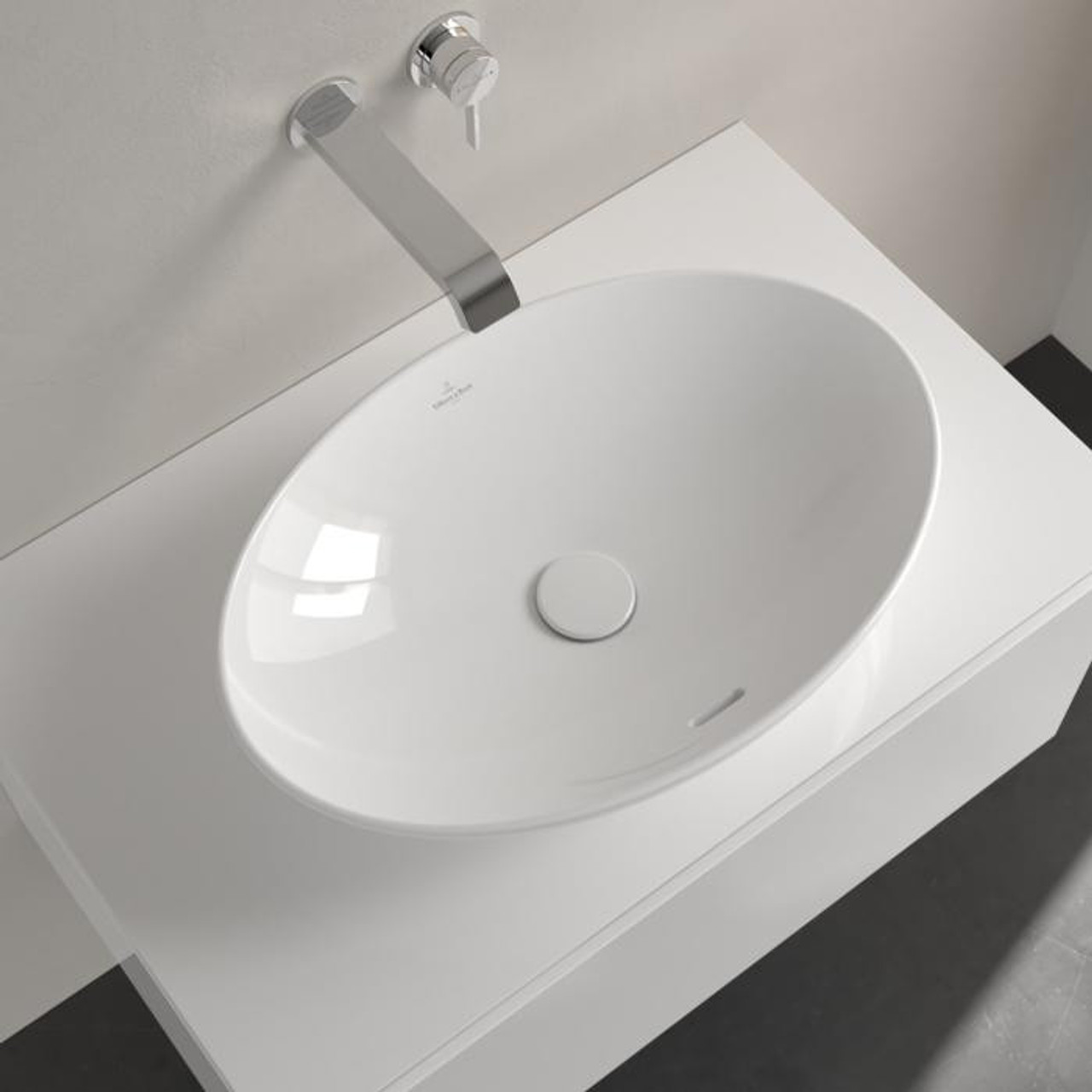 Villeroy & Boch Loop Slim 560 Oval Vessel White Basin 4A470001