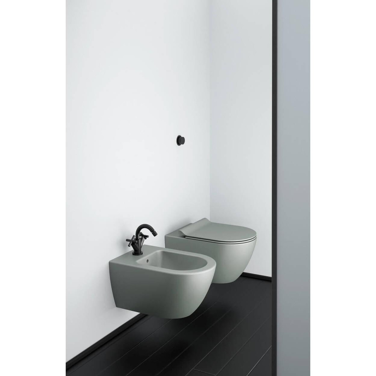  Astra Walker Pura Wall Mounted Swirlflush Toilet Pan with Slim Soft-Close Seat 