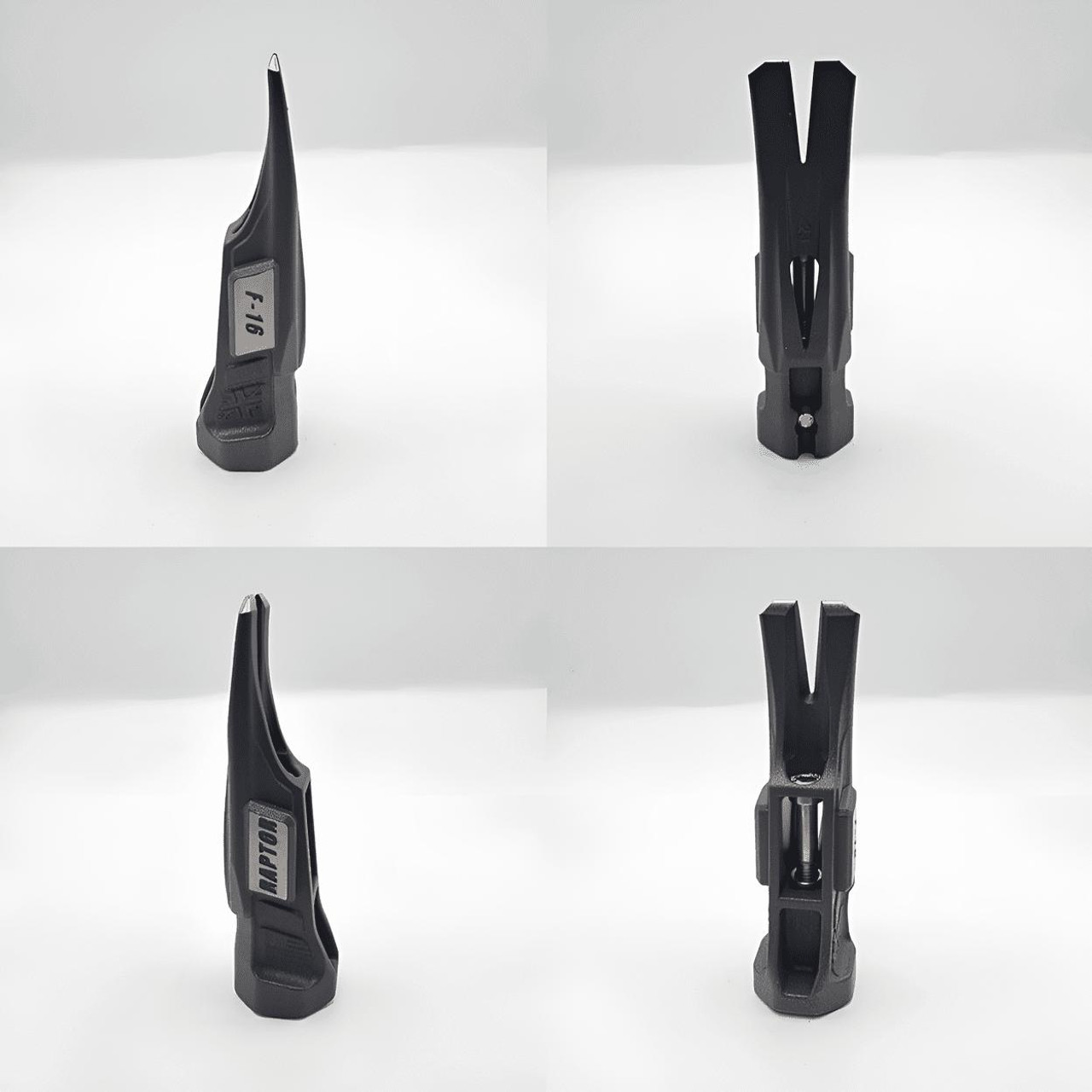 Kinetic Customs Kinetic Raptor Head F-16 Milled Face Metallic Grey 