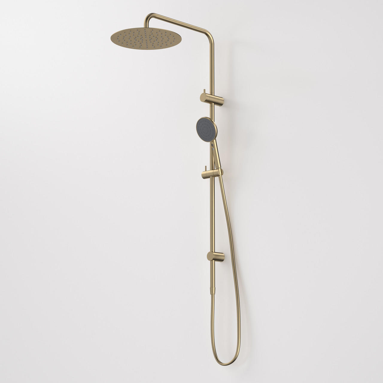 Caroma Urbane II Rail Shower with 300mm Overhead Brushed Brass 99630BB3A