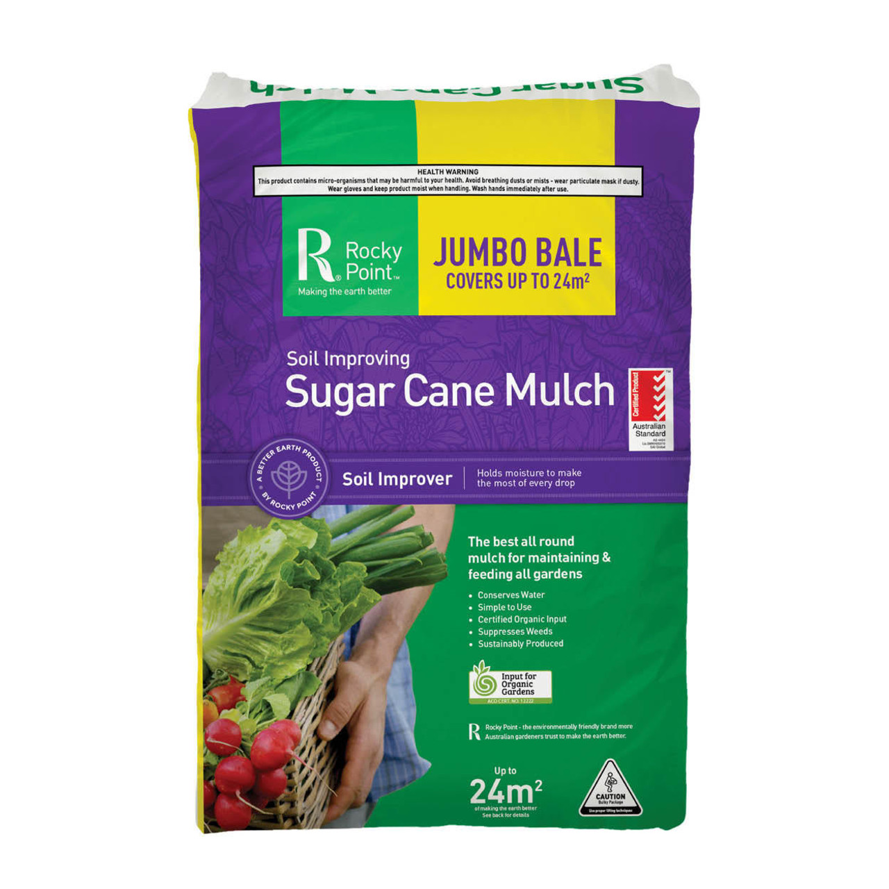 Rocky Point Sugar Cane Mulch Jumbo Bale 24sq GRE24