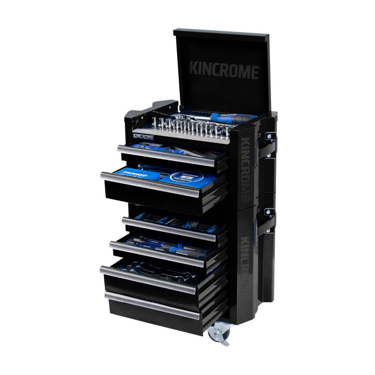 Kincrome Contour Mini Workshop Tool Kit 78pce 6 Drawer 10" Black K1940B