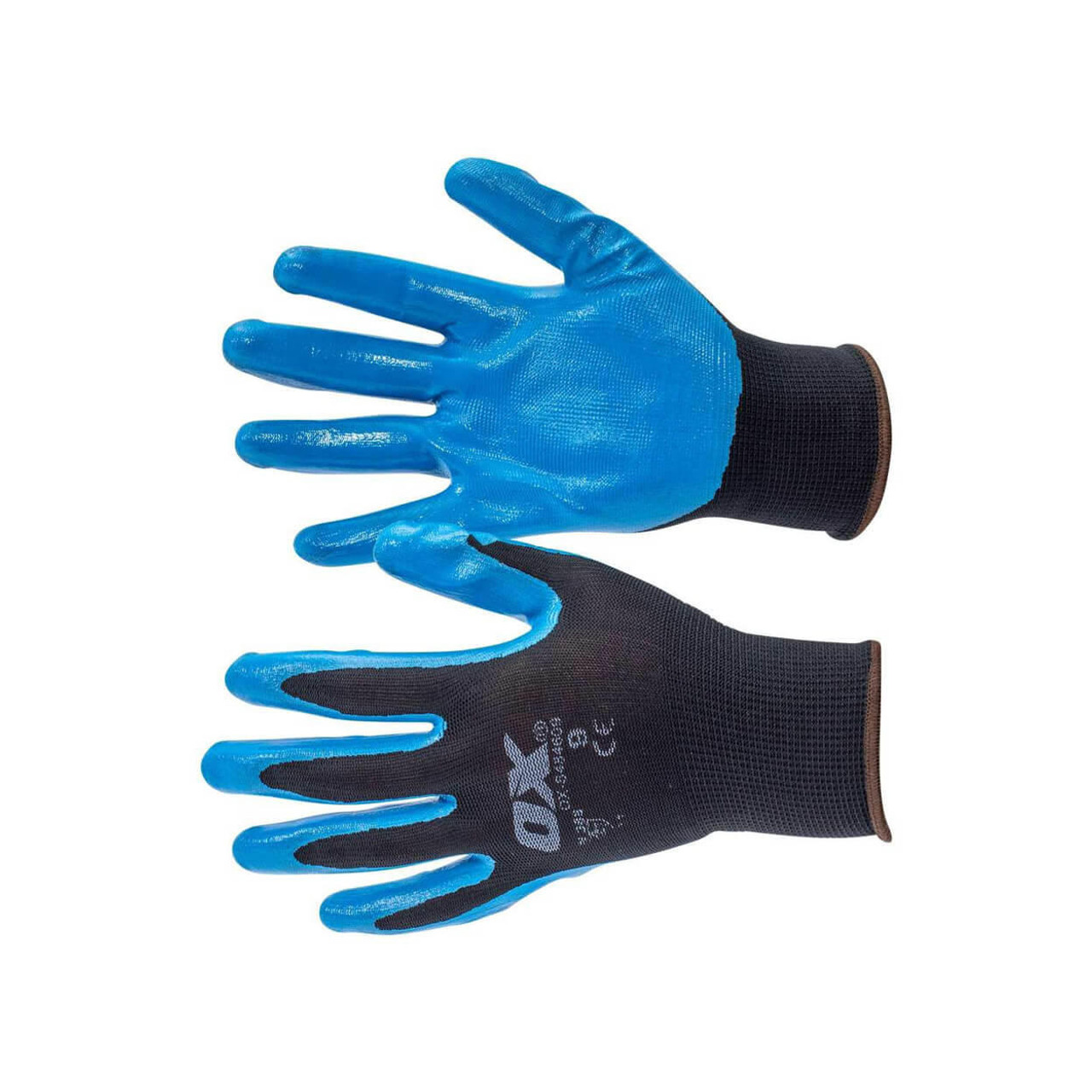 OX Tools OX Safety Polyester Lined Nitrile Gloves Large OX-S484609