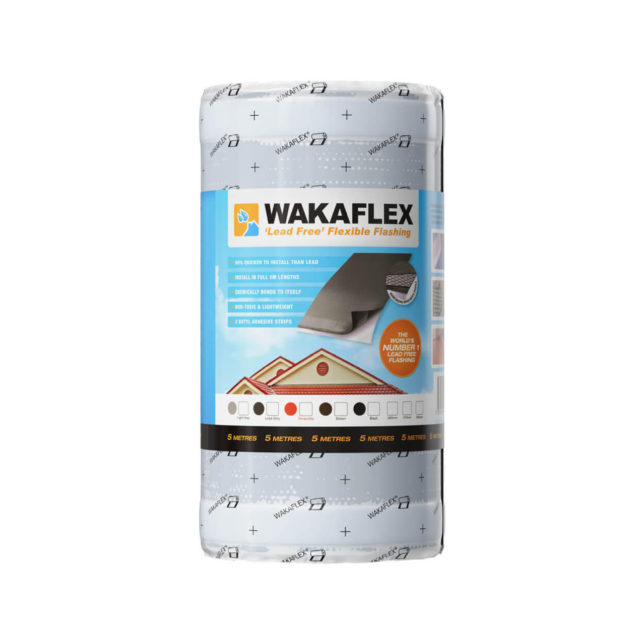  Wakaflex Lead-free Adhesive Roof Flashing Roll 280mm x 5m 