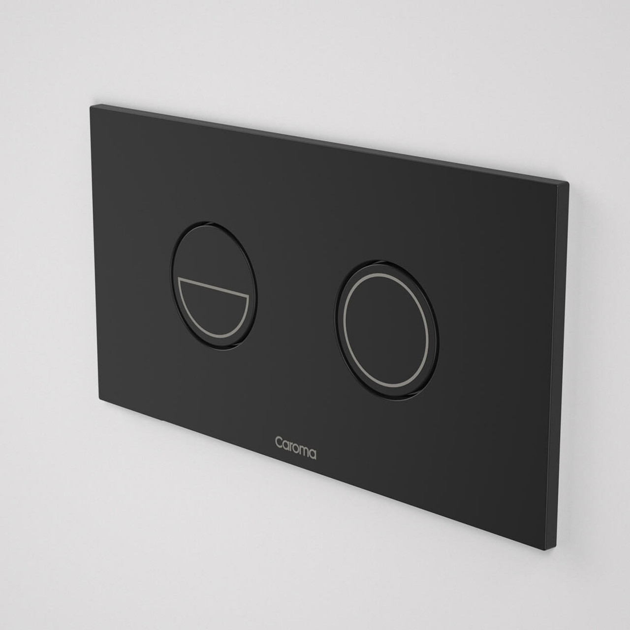  Caroma Invisi Series II® Round Dual Flush Plate & Buttons Matte Black 