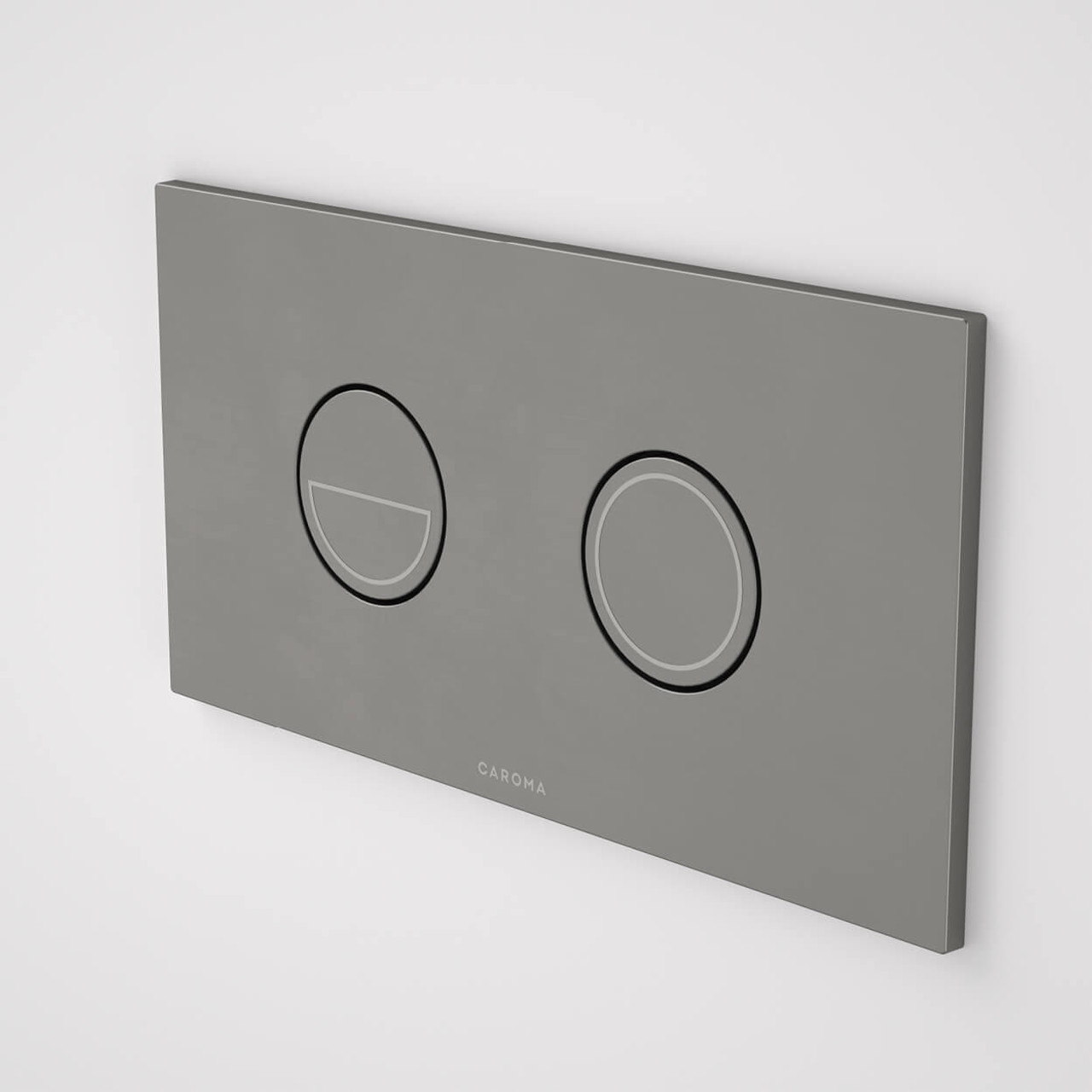  Caroma Invisi Series II® Round Dual Flush Plate & Buttons Gunmetal 