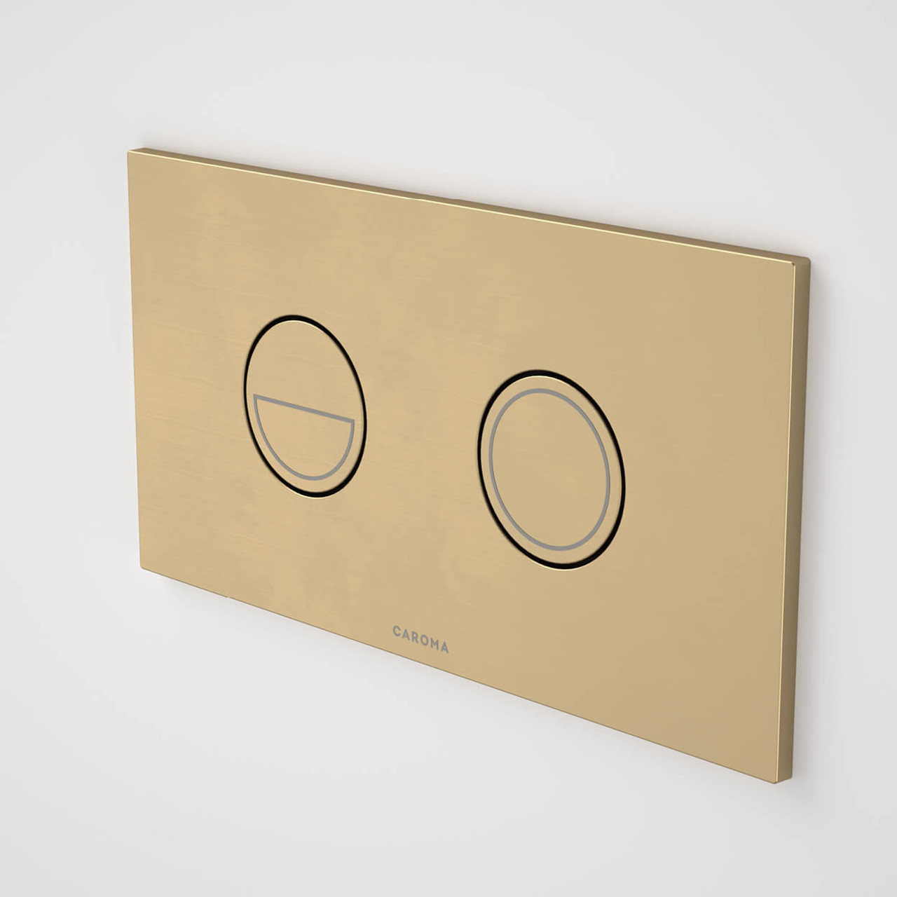  Caroma Invisi Series II® Round Dual Flush Plate & Buttons Brushed Brass 