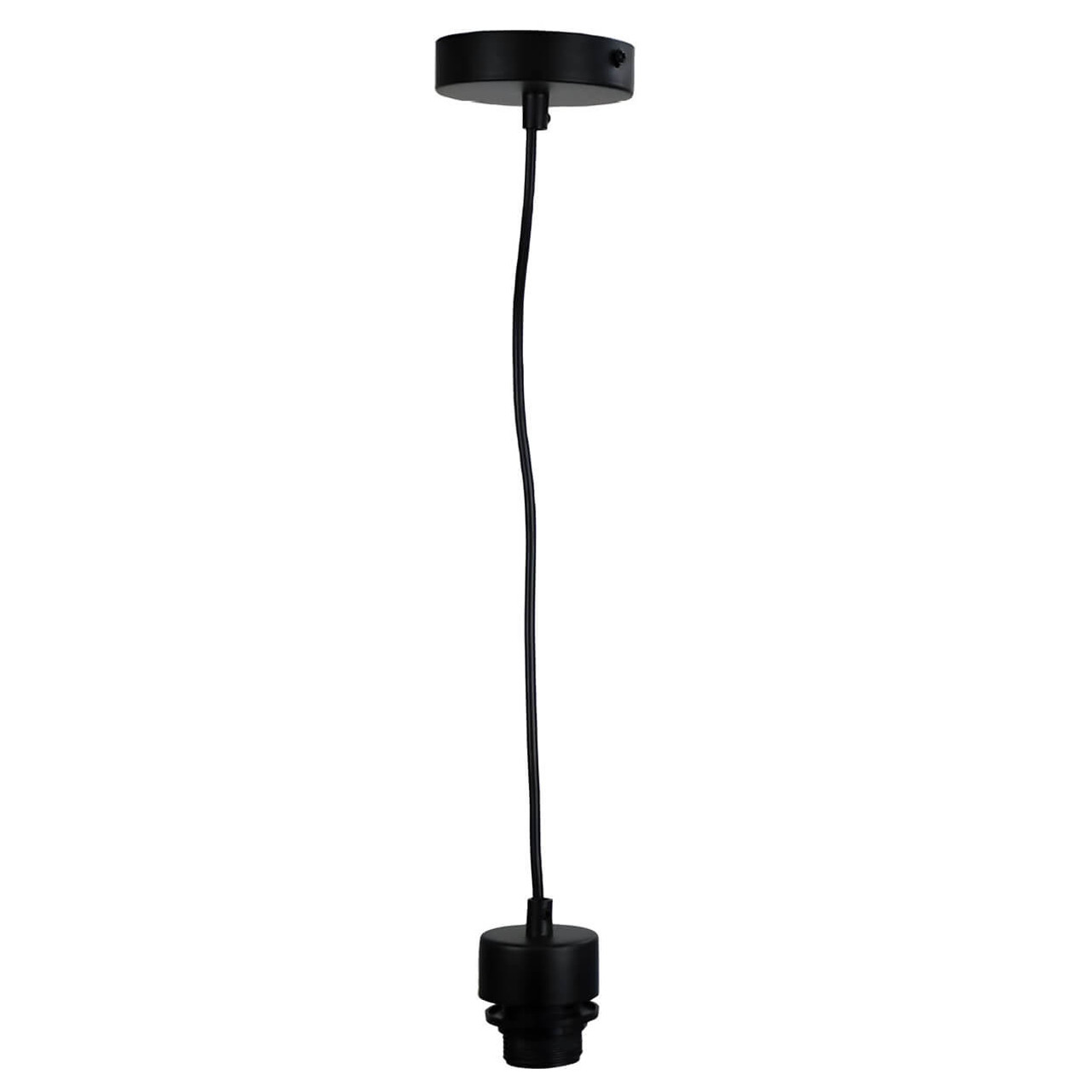 Oriel Lighting Oriel Parti Cord 180cm E27 Suspension Kit Black w/Black 