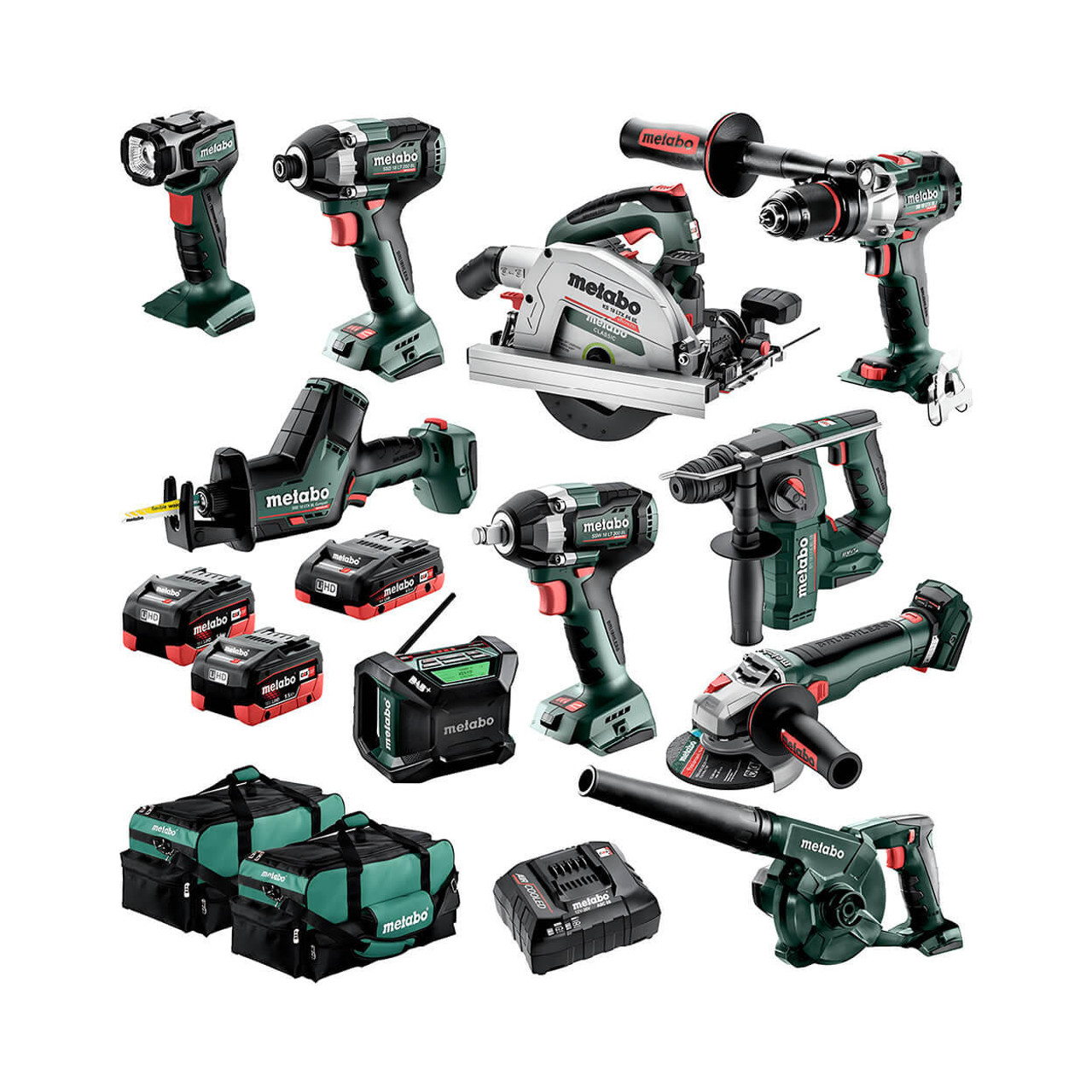  Metabo 18V 5.5Ah/4.0Ah Brushless Cordless 10 Piece Combo Kit 