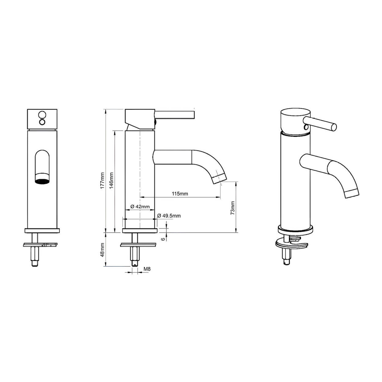  Enhance Nobel Plus Basin Mixer Chrome 