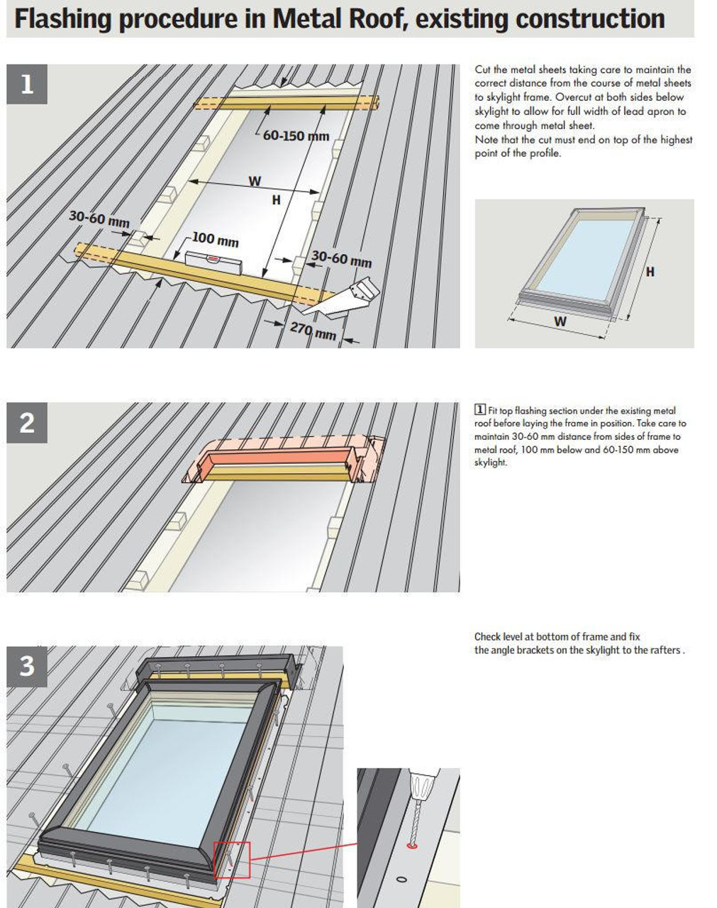 Velux Skylights Fixed Flashing Kit VELUX FLASHING EDW C01