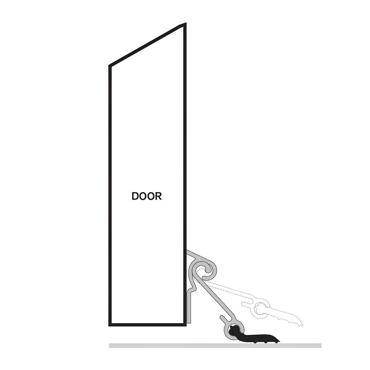  Cowdroy CM3 Automatic Door Seal Clear Anodised 915mm 