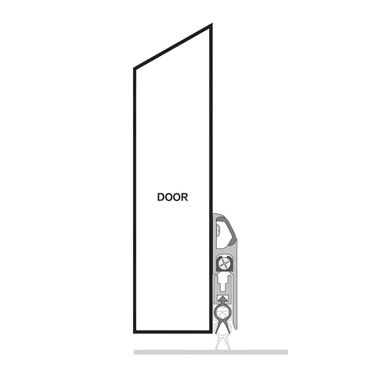  Cowdroy CM60 Automatic Door Seal Clear Anodised 915mm 