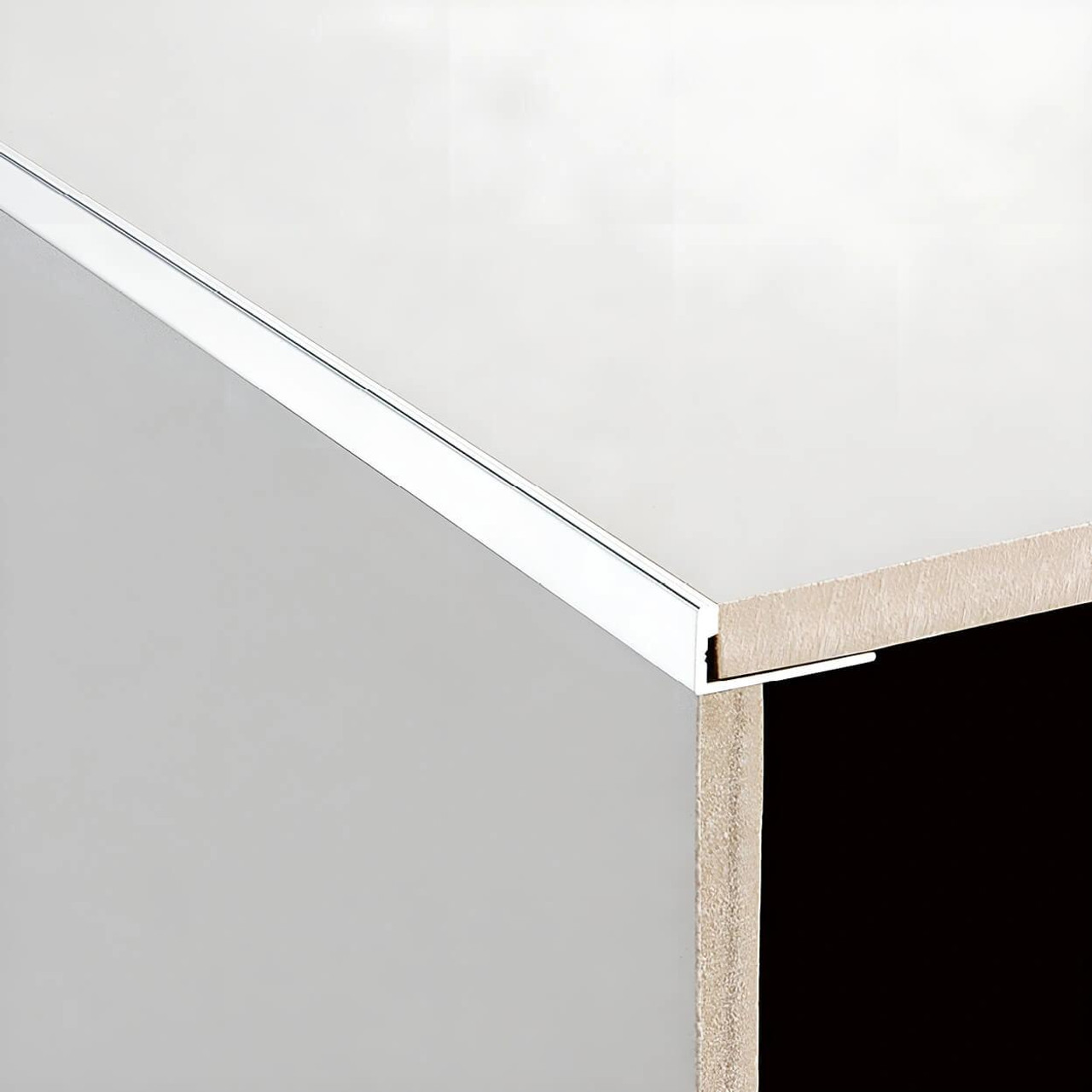  DTA Professional Plain Aluminium L-Shape Tile Trim 3 Metres - Elegant Edge Protection Solution 