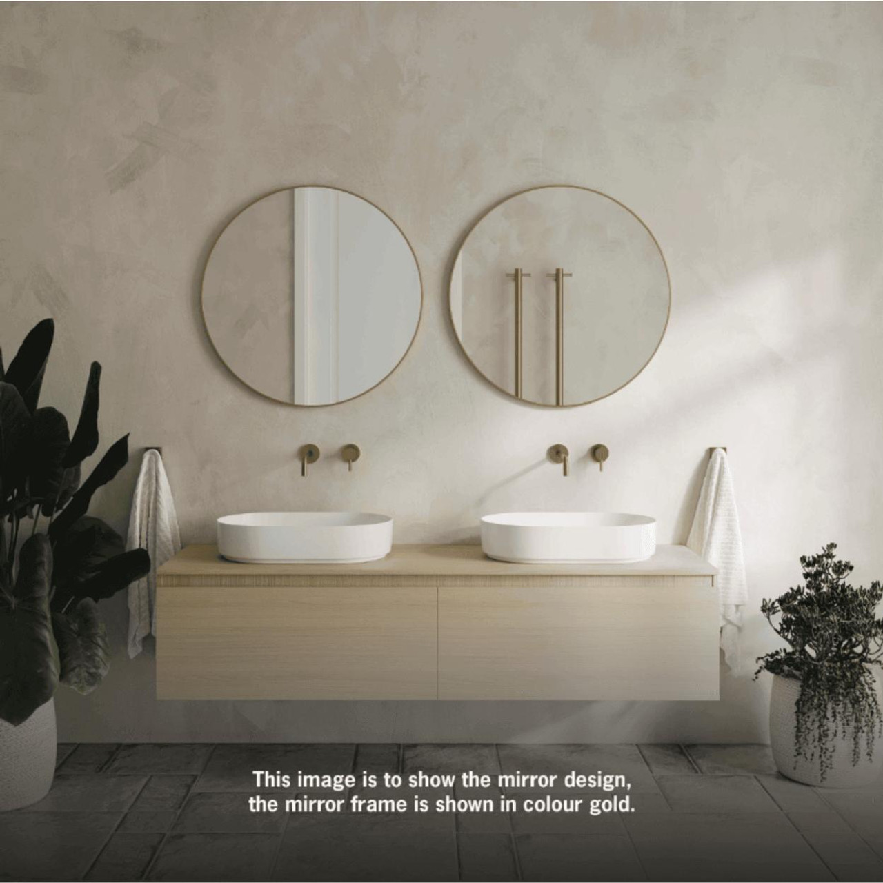 Thermo Group Thermogroup Ablaze Mirror Round Georgia White Framed 