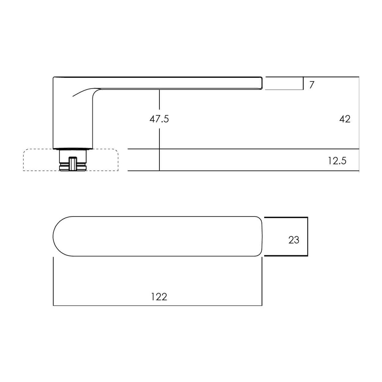  Lockwood Velocity Series 55mm Element Lever Door Handle - Display Pack 