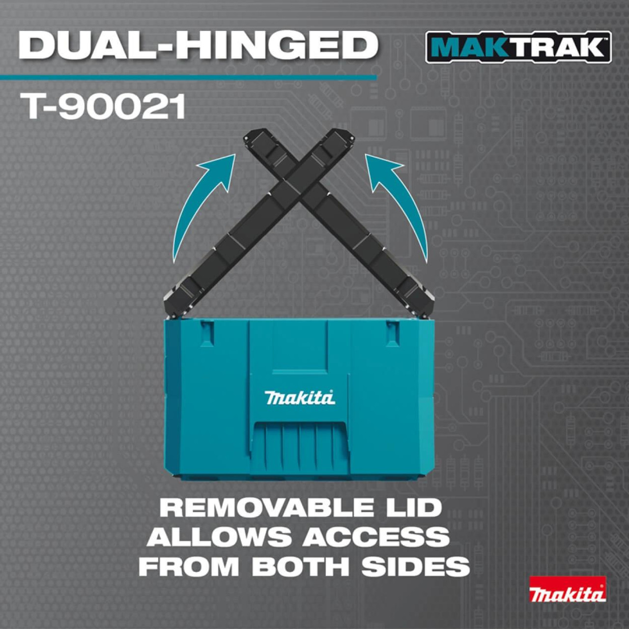  Makita MAKTRAK™ X-Large Extension Tool Box T-90021 - 45kg Capacity Modular Storage 