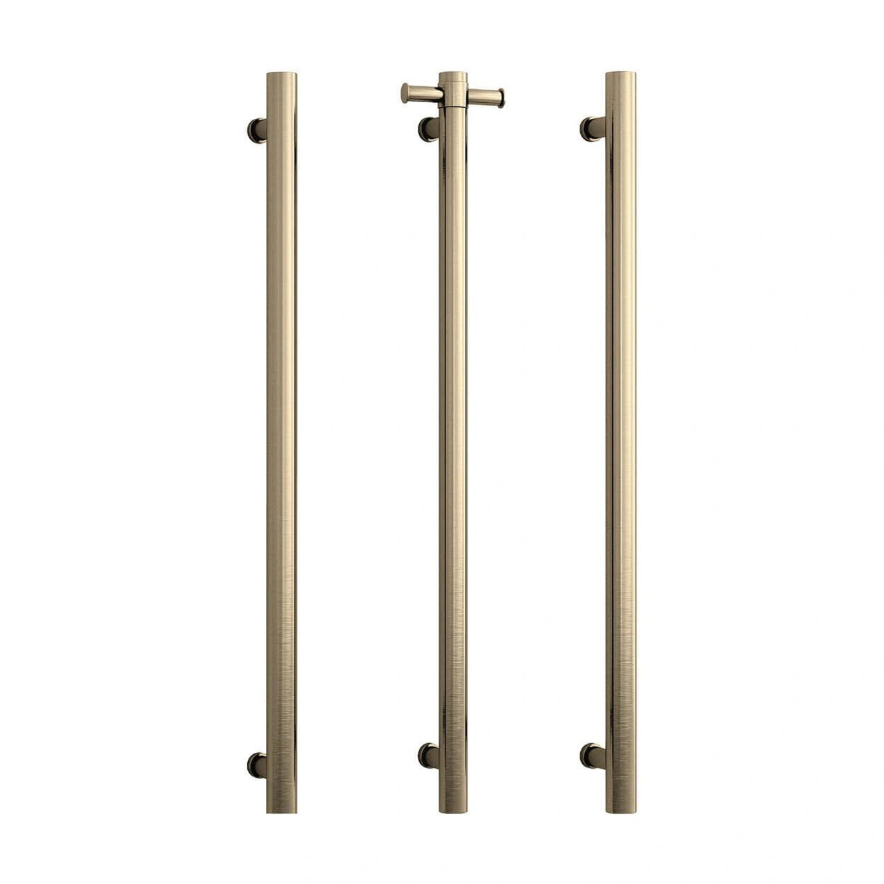  Thermorail Round 240V Vertical Single Heated Towel Rail 