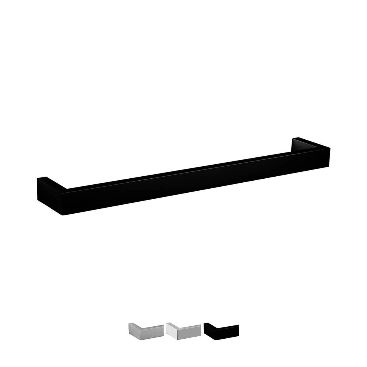thermorail square single bar heated towel rail