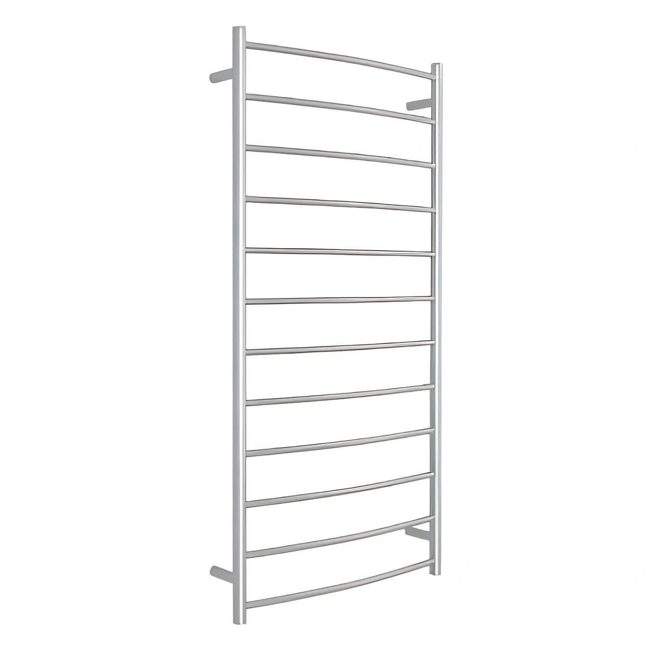  Thermorail 12 Bar Curved Round Polished Stainless Steel Heated Towel Rail 