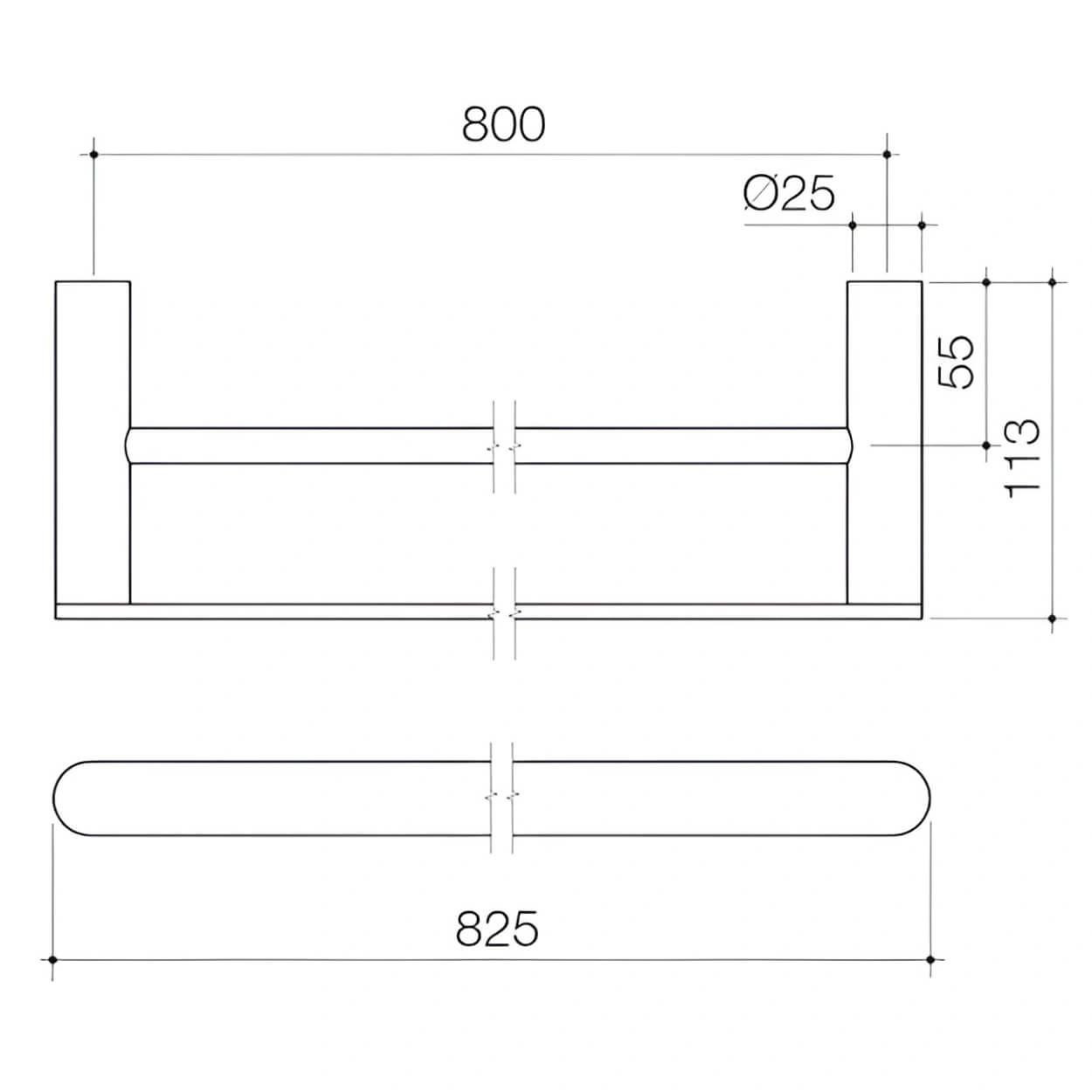  Caroma Urbane II 825mm Double Towel Rail 
