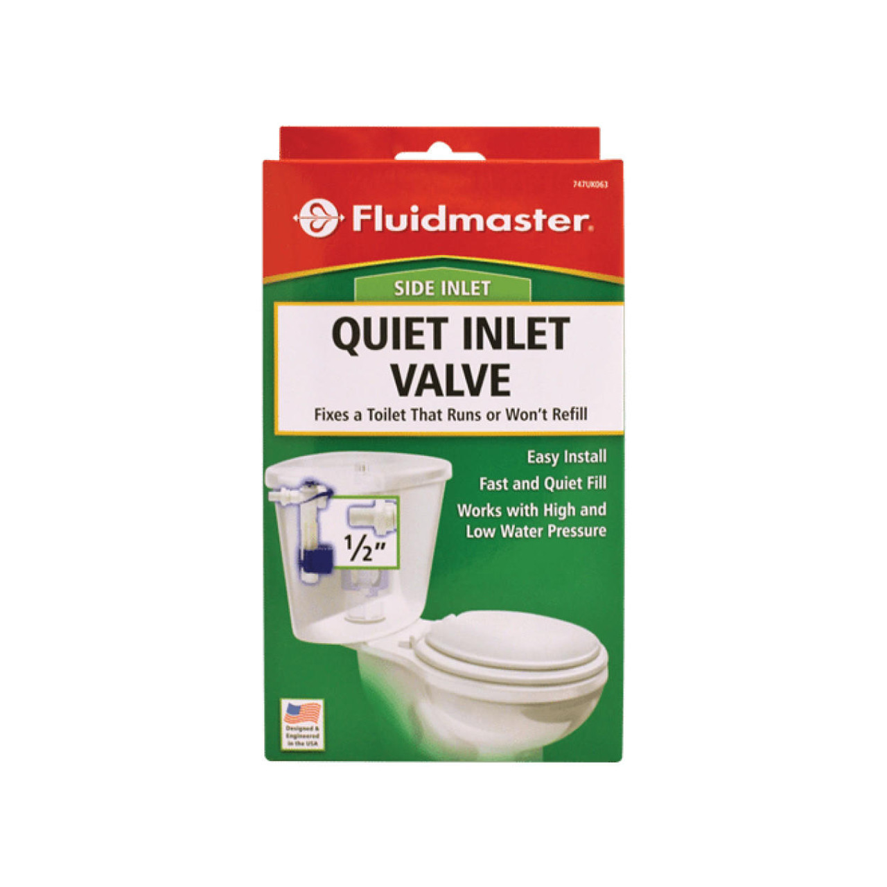 Fluidmaster Side Entry Cistern Inlet Valve 1/2" Plastic Thread 747UK063