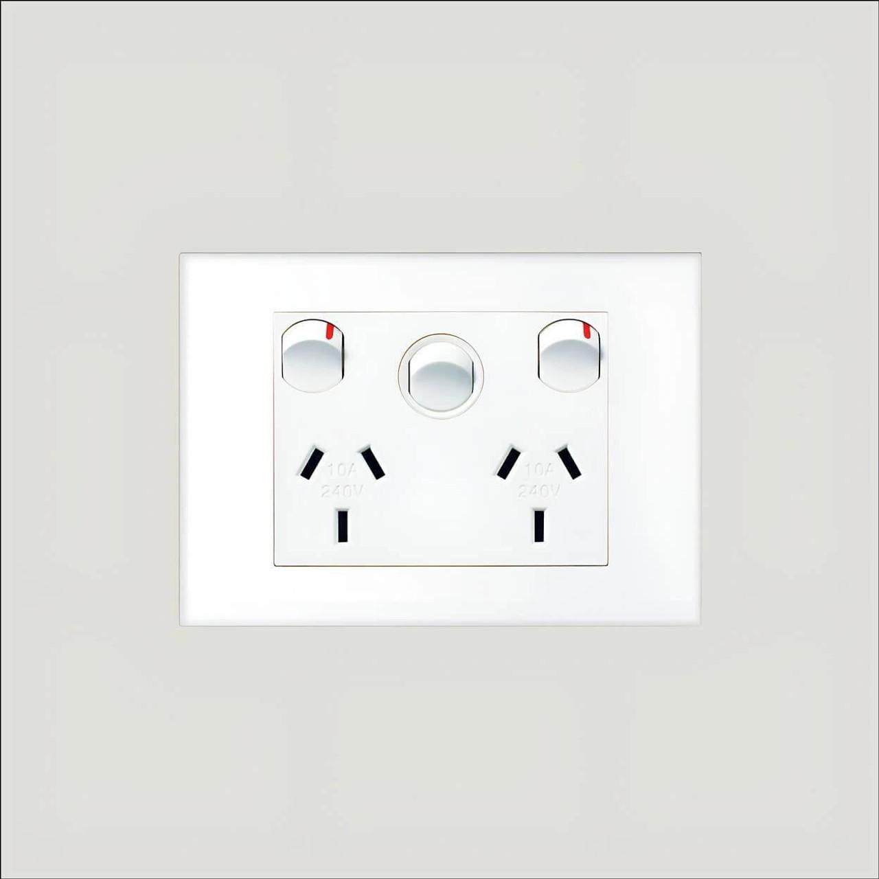  HPM Vivo 10A Horizontal Double Power Point with Switch 