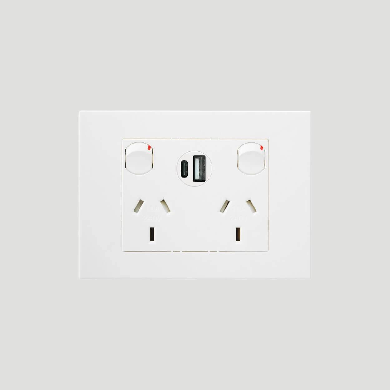  HPM Vivo Double Power Point with Type A+C 15W USB Charger 