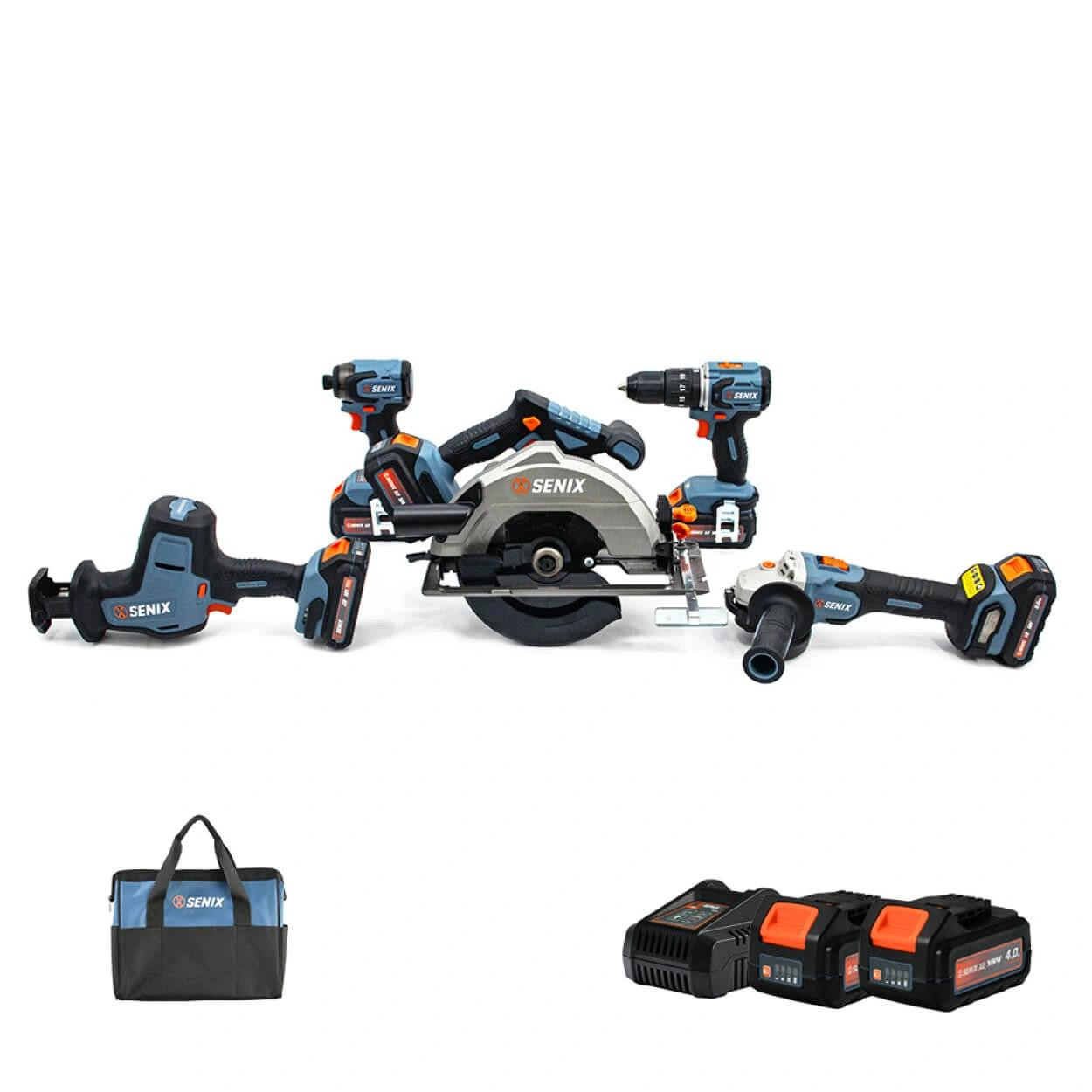 Senix X2 18V 5 Piece Combo Kit