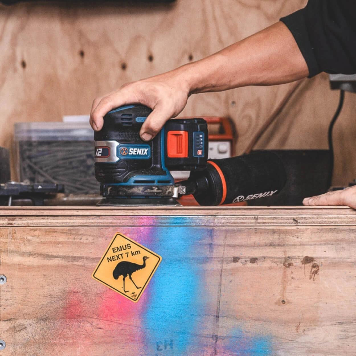Senix Tools Senix X2 18V Brushless 125mm Random Orbital Sander Skin 