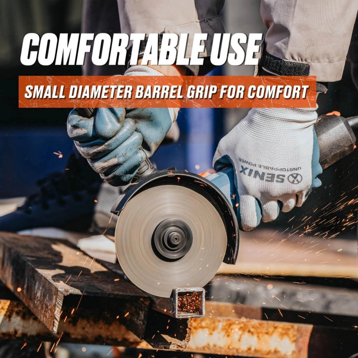 Senix Tools Senix AC Corded 1010W 125mm Angle Grinder Kit 