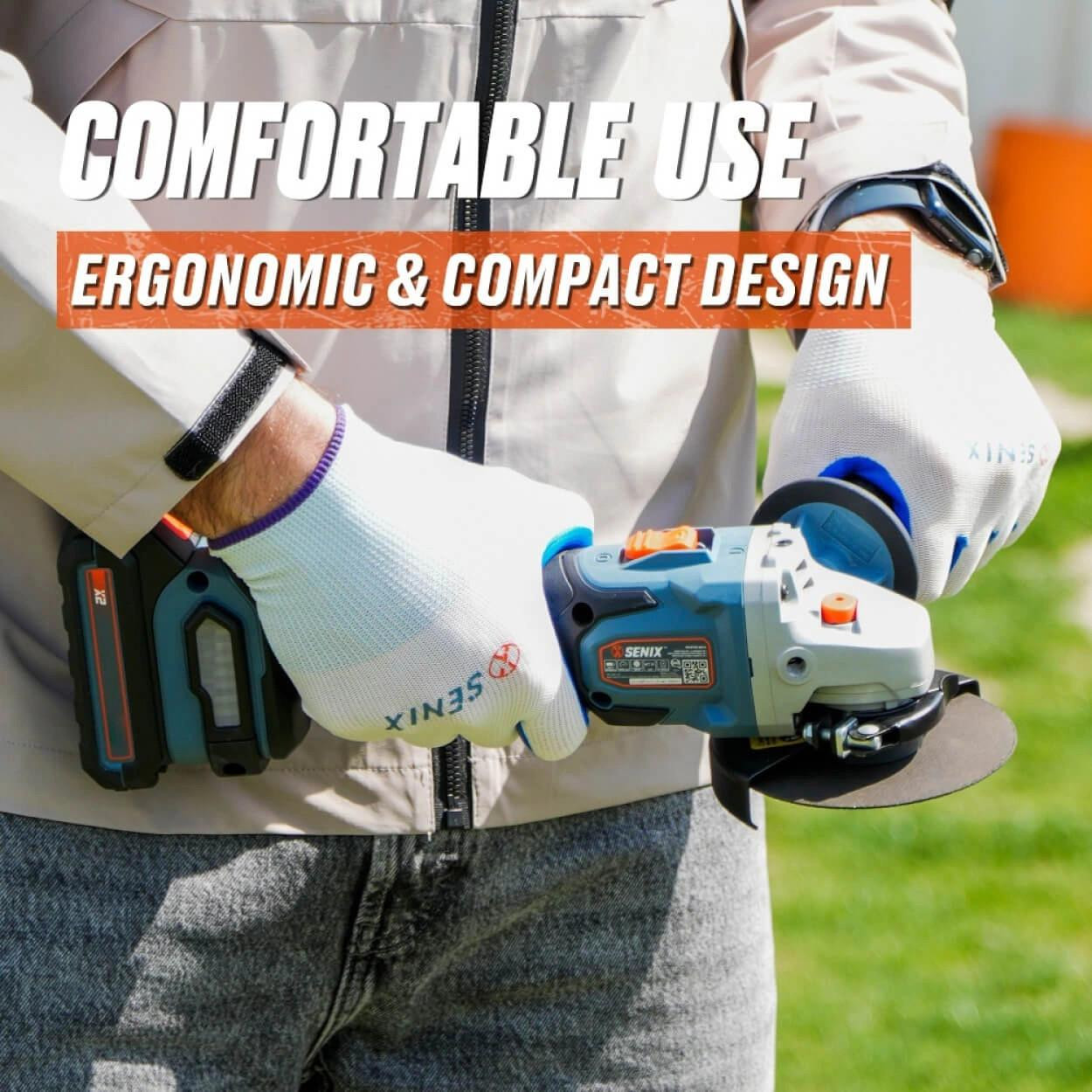 Senix Tools Senix X2 18V 125mm Angle Grinder Kit 