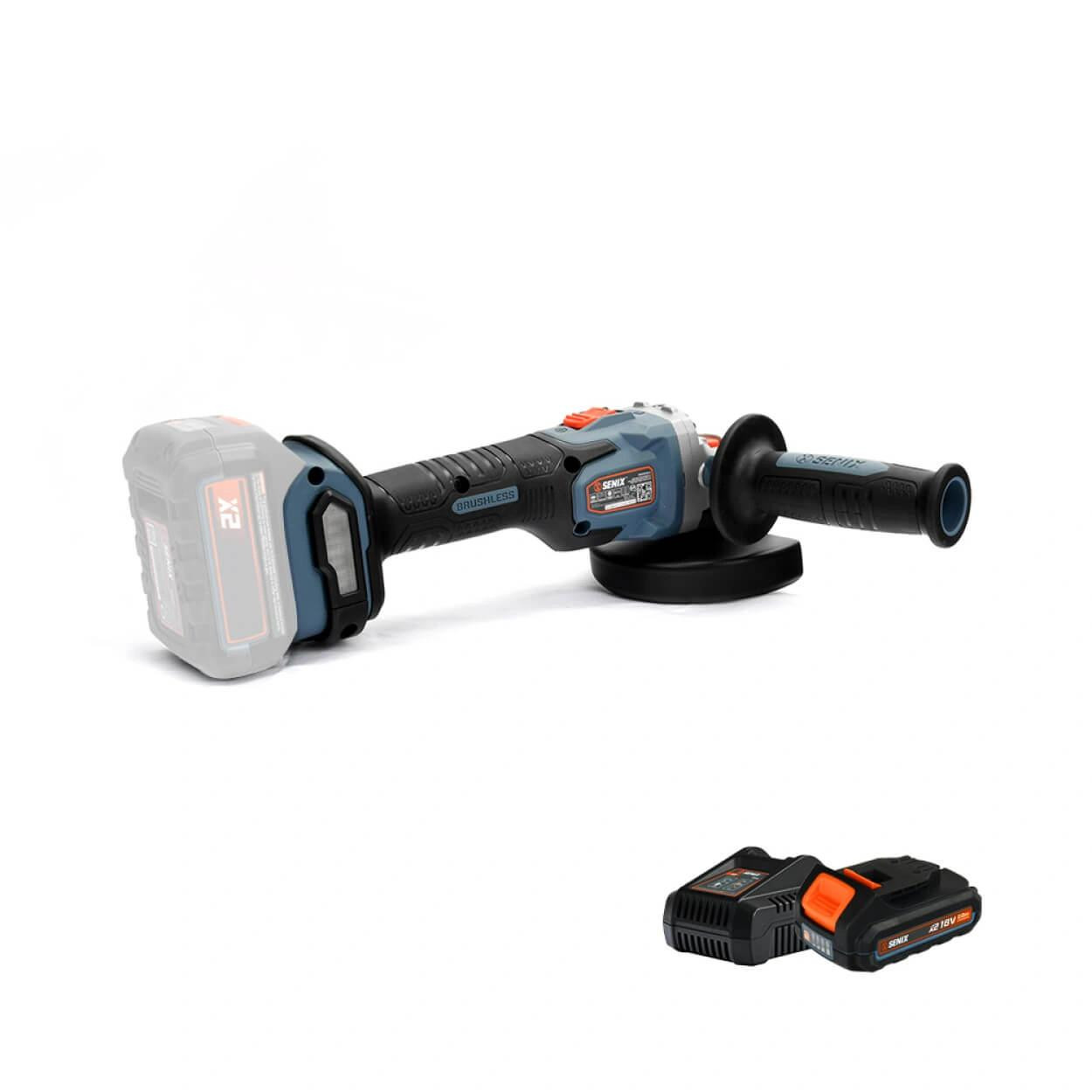 Senix Tools Senix X2 18V 125mm Angle Grinder Kit 