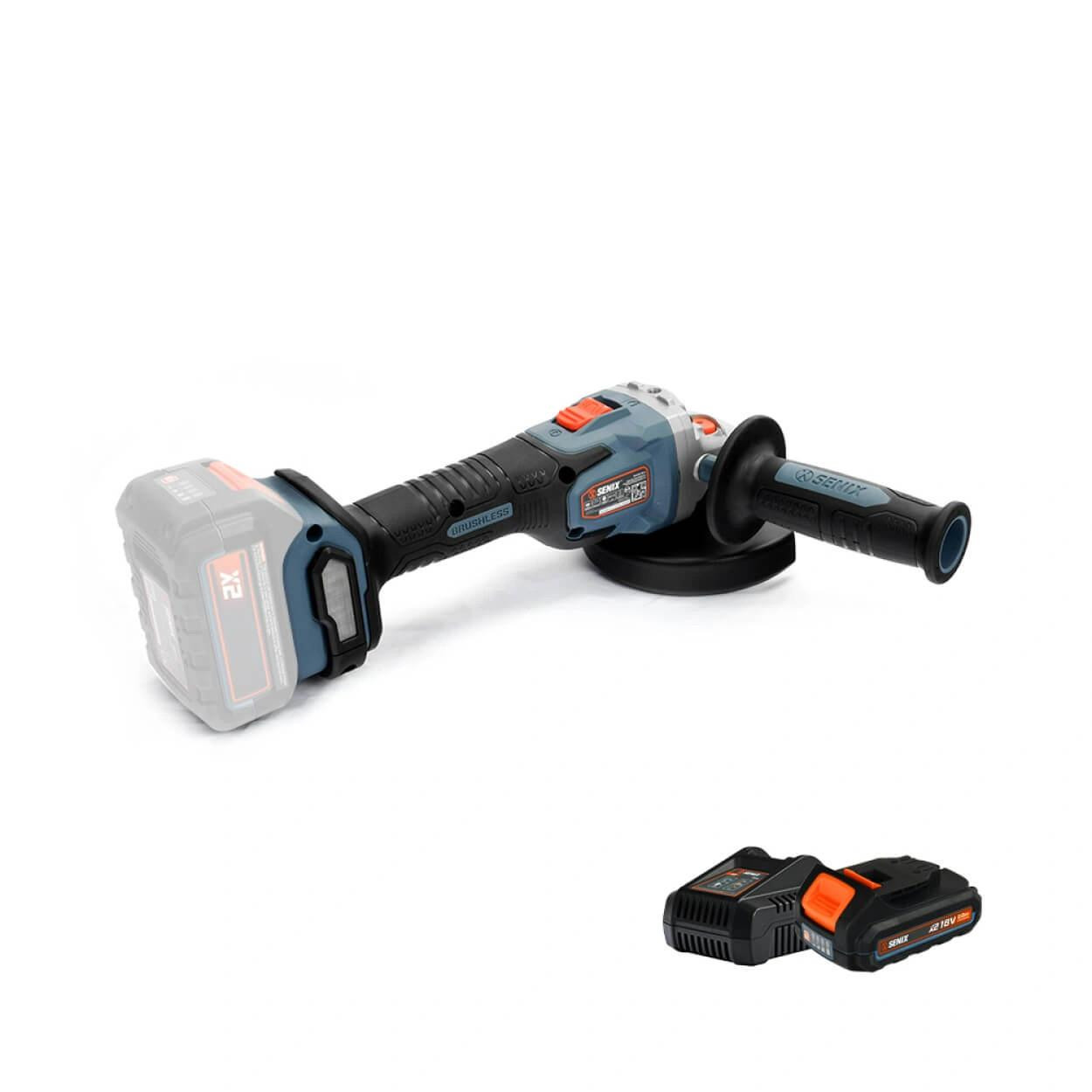 Senix Tools Senix X2 18V 125mm Angle Grinder Kit 