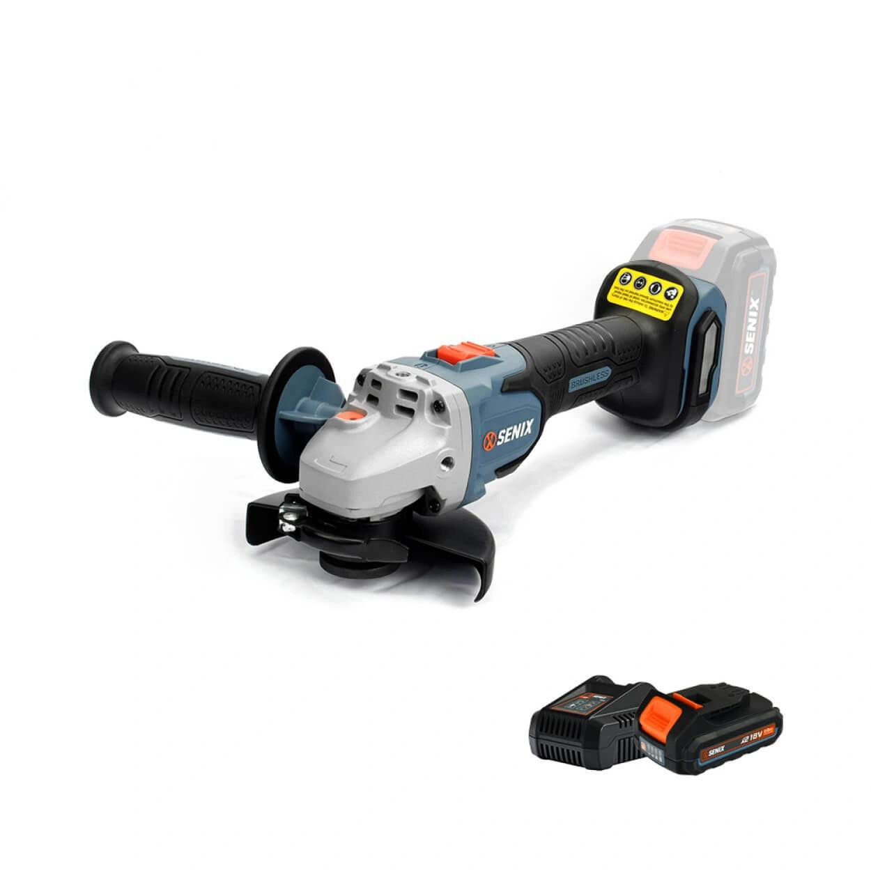 Senix Tools Senix X2 18V 125mm Angle Grinder Kit 
