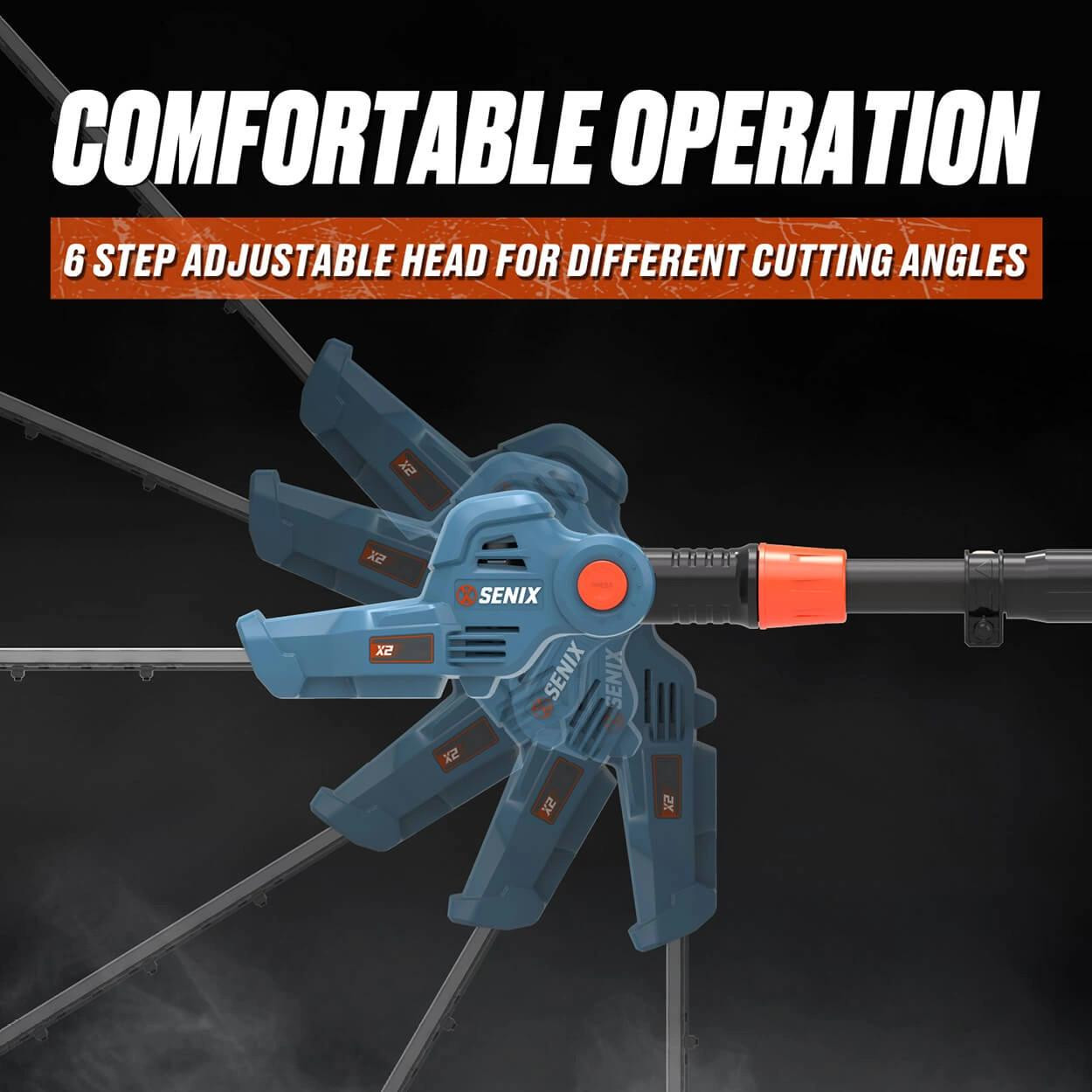 Senix Tools Senix X2 18V 45cm (18") Pole Hedge Trimmer Kit 