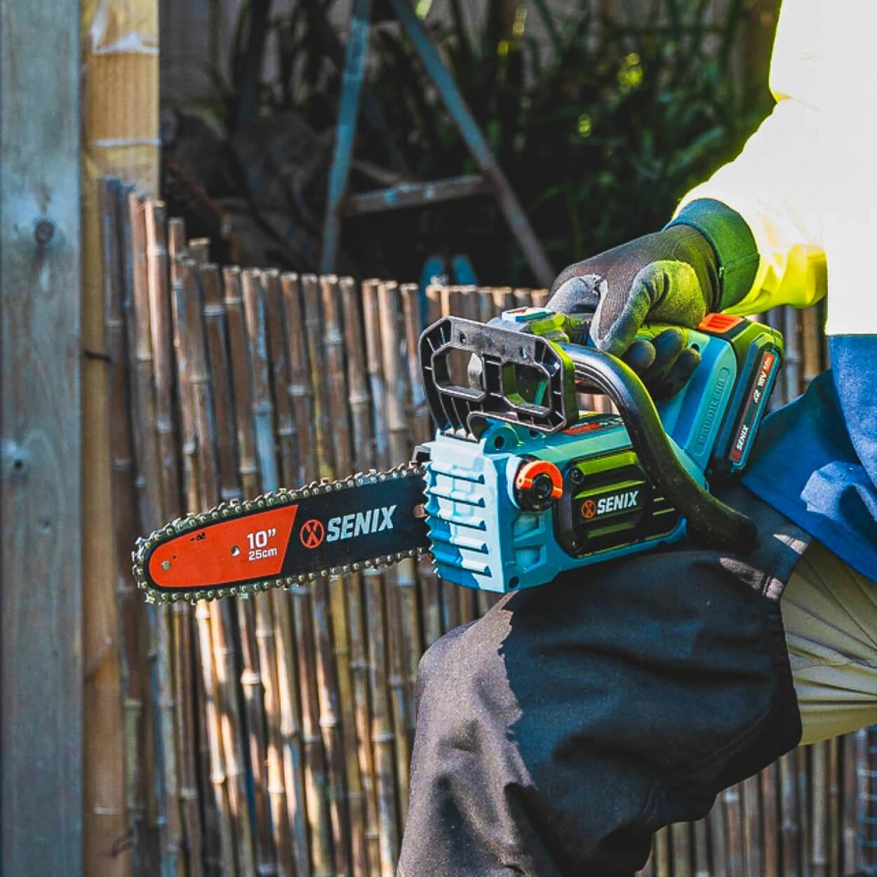 Senix Tools Senix X2 18V Brushless 25cm (10") Top Handle Chainsaw Kit 