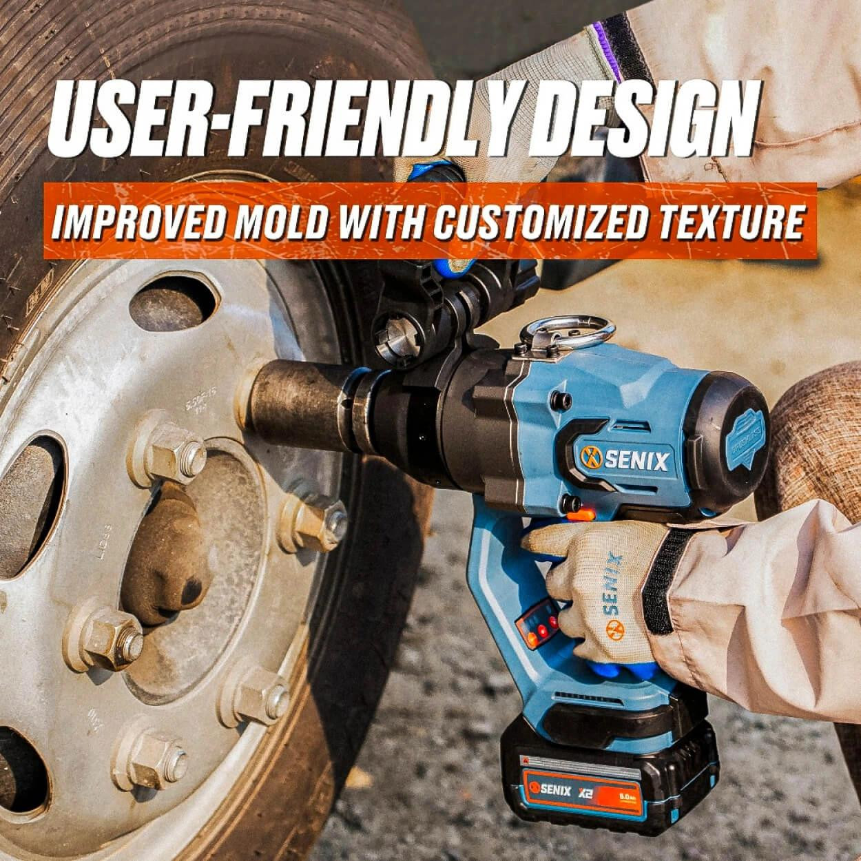 Senix Tools Senix X2 18V 1" Brushless High-Torque Impact Wrench Skin 